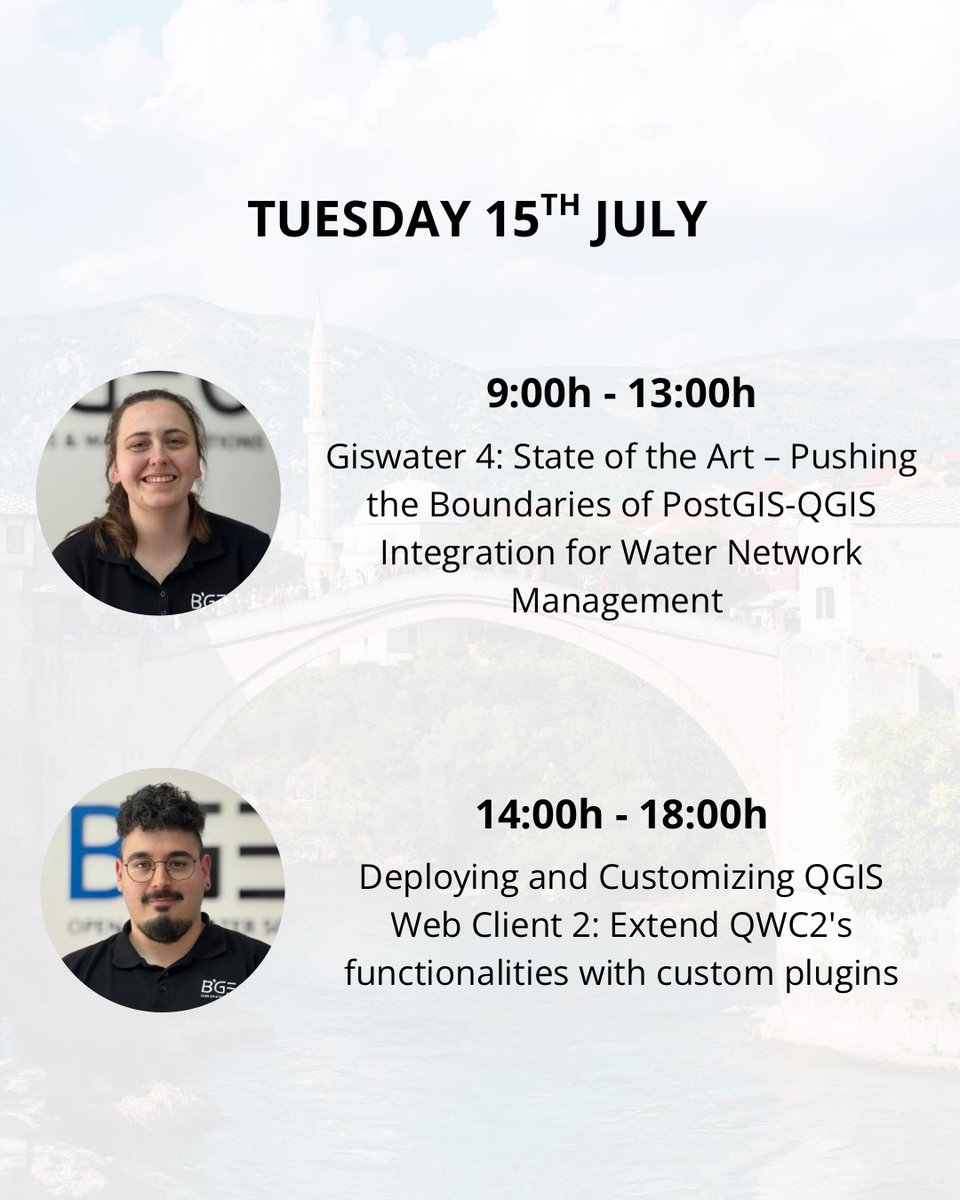 bgeo_opengis's tweet image. 🚀 We&apos;re bringing 6 powerful sessions to #FOSS4GEurope in Mostar! 🌍

🧠 Topics from:
✅ AI leak prediction
✅ Drought management
✅ QGIS plugins
✅ PostGIS + water networks

📍 Join us in Mostar, July 15–18!

#OpenSourceGIS #QGIS #PostGIS #FOSS4G #Giswater