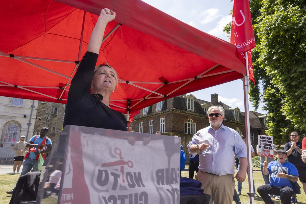 Unite the union: join a union (@unitetheunion) on Twitter photo Photos of council workers rallying outside Parliament as part of the Fair Funding Now for Local Government campaign.
For 15 years local authorities have faced brutal austerity cuts, with frontline workers and services facing the brunt. This has to stop. Photos of council workers rallying outside Parliament as part of the Fair Funding Now for Local Government campaign.
For 15 years local authorities have faced brutal austerity cuts, with frontline workers and services facing the brunt. This has to stop.
