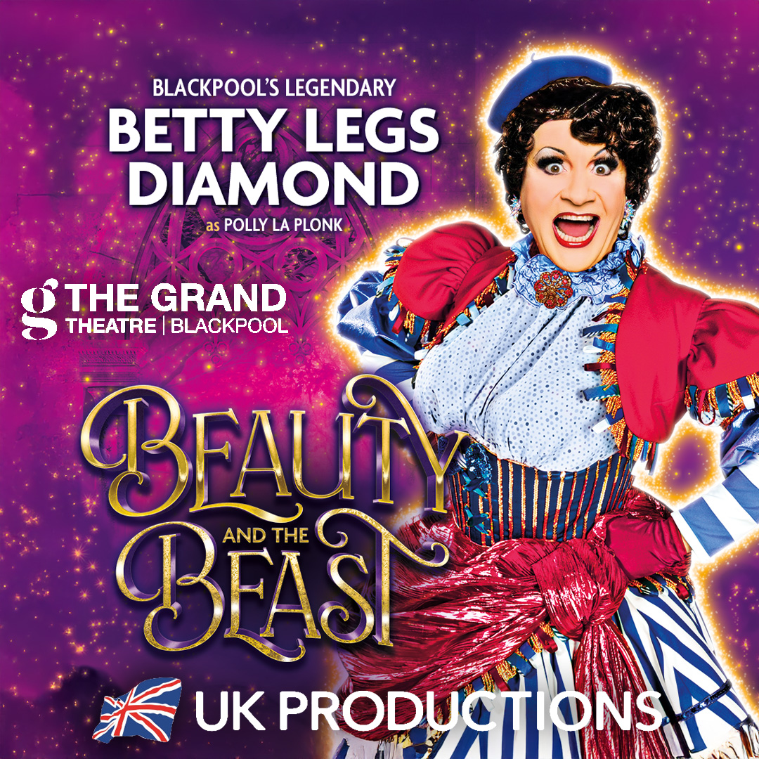 🌟 Blackpool legend, the one and only Betty Legs Diamond joins Beauty and the Beast as Polly La Plonk at The Grand Theatre! 💄🎭 
Ready for laughs, glamour &amp; festive fun this Christmas! 🎄
🎟️ Don’t miss out!