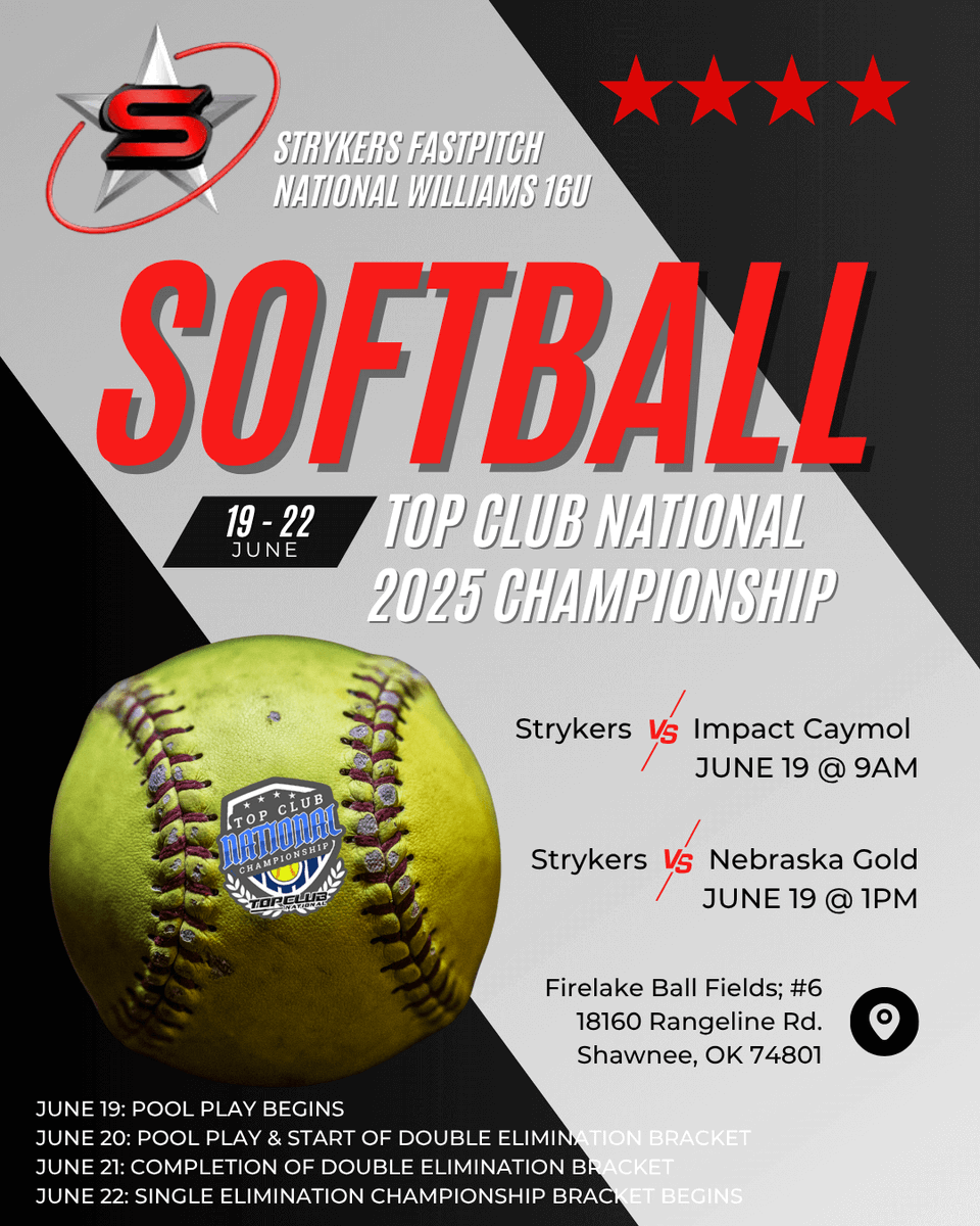 Mariah (@mariahramirez08) on Twitter photo We'll be on the road this weekend.
Catch us in Oklahoma for the Top Club National Championship.
<a href="/NationalEsparza/">Strykers National Esparza ๐</a>
<a href="/Strykers27_Nat/">Strykers National Williams-Yates-27</a> We'll be on the road this weekend.
Catch us in Oklahoma for the Top Club National Championship.
<a href="/NationalEsparza/">Strykers National Esparza ๐</a>
<a href="/Strykers27_Nat/">Strykers National Williams-Yates-27</a>