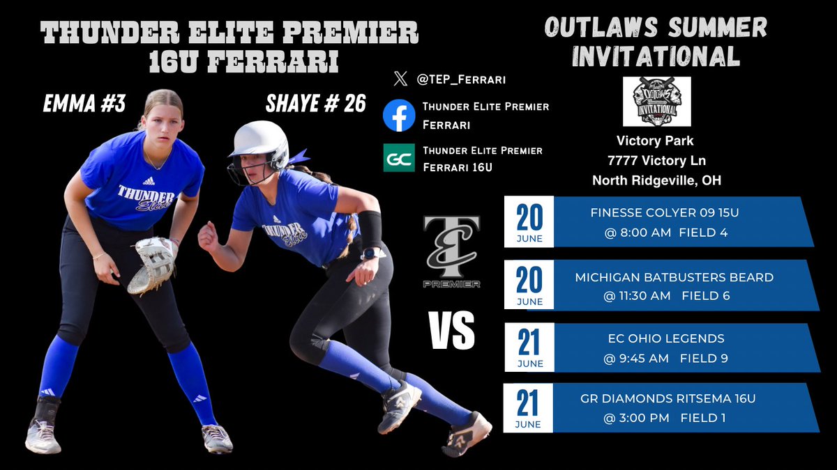 ‼️Outlaws Summer Invitational schedule drop‼️⬇️⬇️