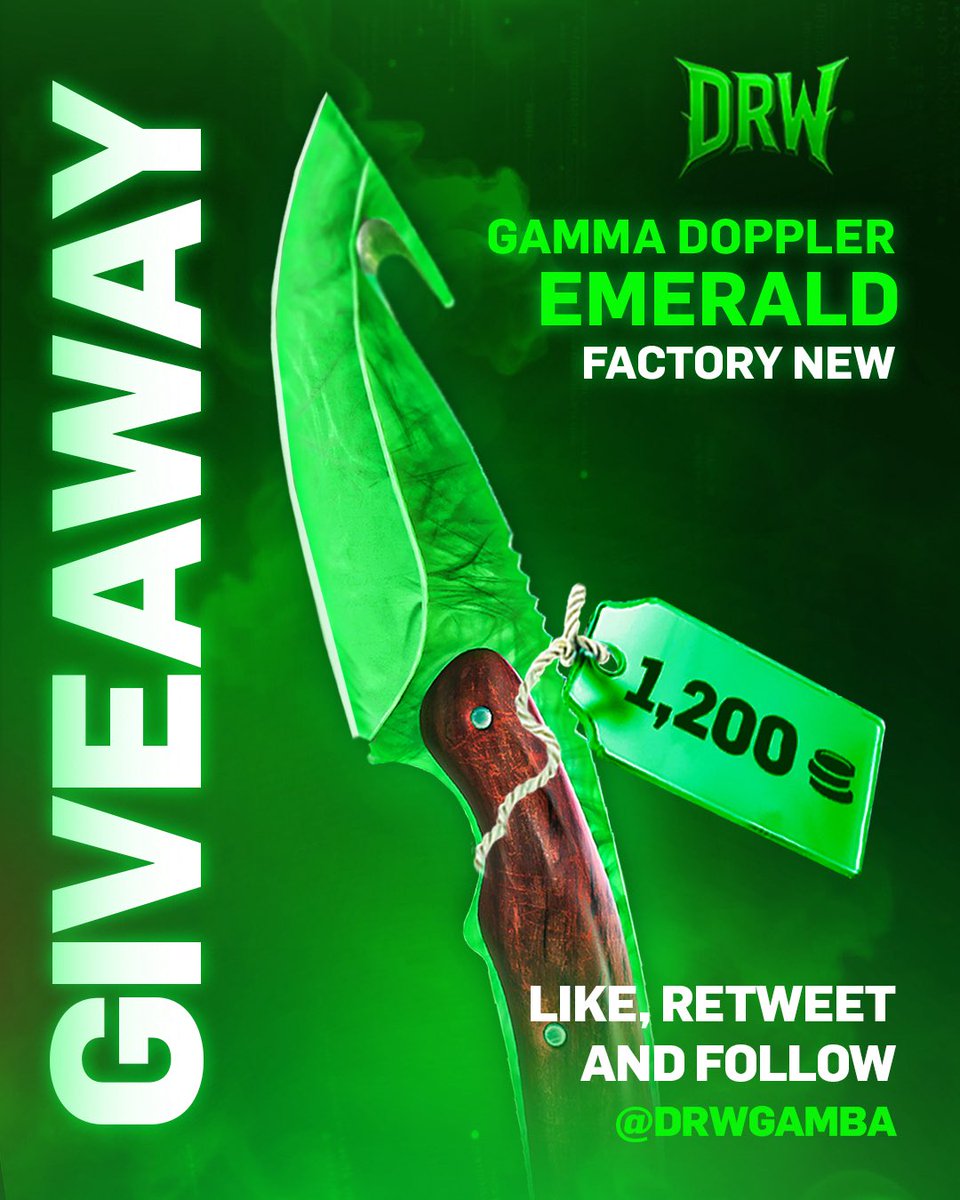 🎉 Gut knife Gamma doppler | Emerald (Factory New) Giveaway!
~ worth $1,200

RULES:
✅<a href="/KuangTV/">Kuang</a>  + <a href="/DrWgamba/">Dr. W</a> 
✅Retweet + Like
✅Tag a friend

⌛️Rolling in 14 days!