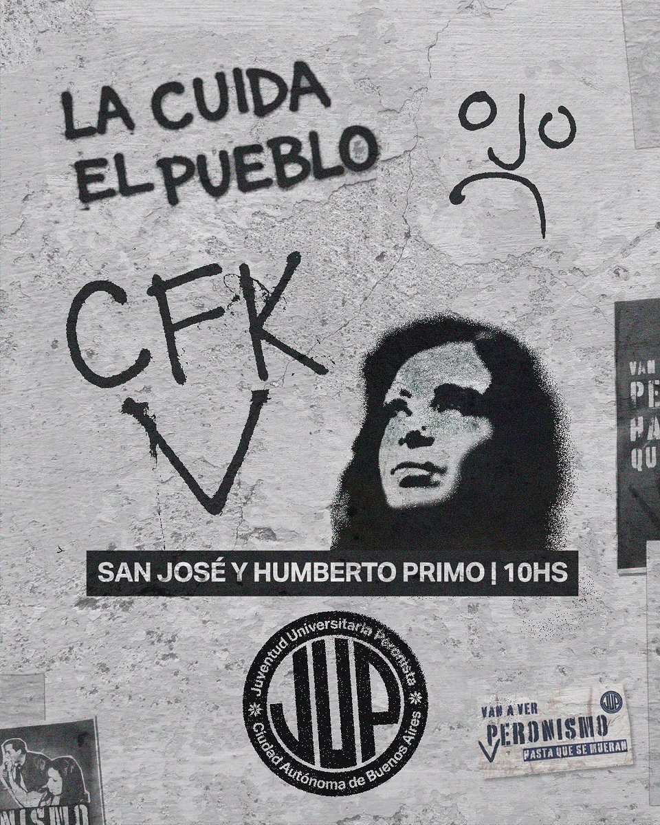 Somos un movimiento que sabe de resistencia, con compresión histórica que la pelea por una patria justa y soberana trae proscripción y persecución.

Mañana todo el pueblo va a acompañar a Cristina. Y que no quieran hacer locuras.