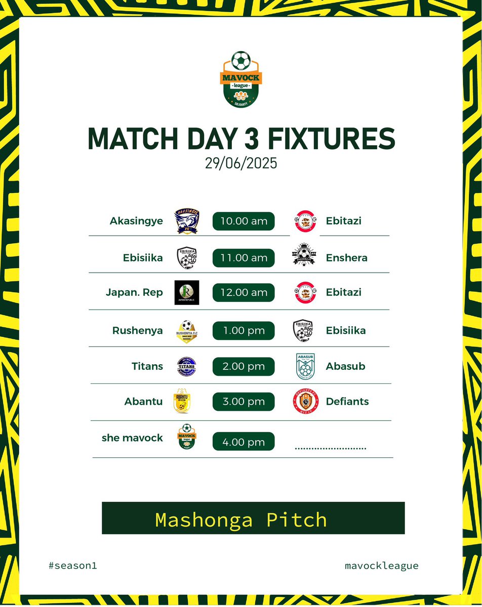 AkasingyeFC's tweet image. Finally the fixtures weโve all been waiting for
#season1
#ML