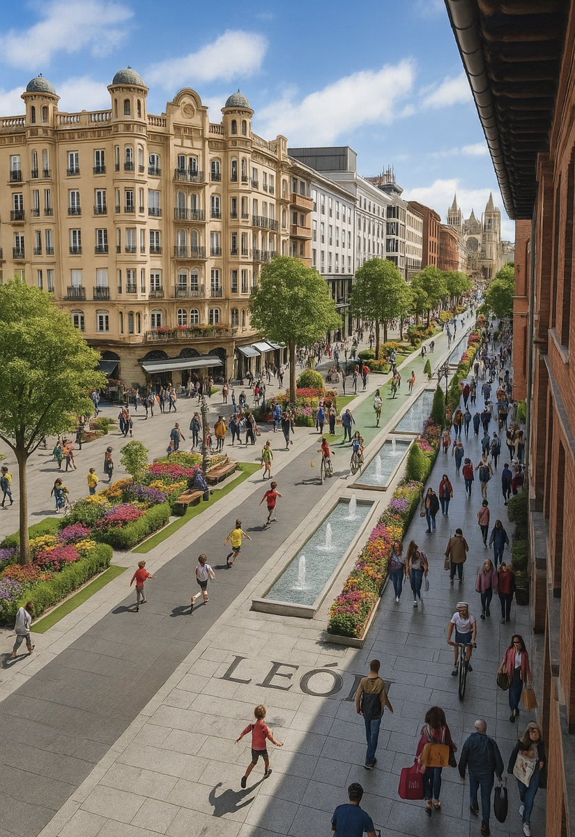 LeonArqNow's tweet image. LEÓN es la 2ª ciudad de España con mayor superficie de zonas VERDES, aunque sigue mostrando una importante falta de ARBOLADO en las calles.
•
¿Soñamos con un LEÓN VERDE, atractivo y respetuoso para los peatones?
•
¡Hilo!👇🧵 
•
🦁🌳🌺
•
(1/17)
