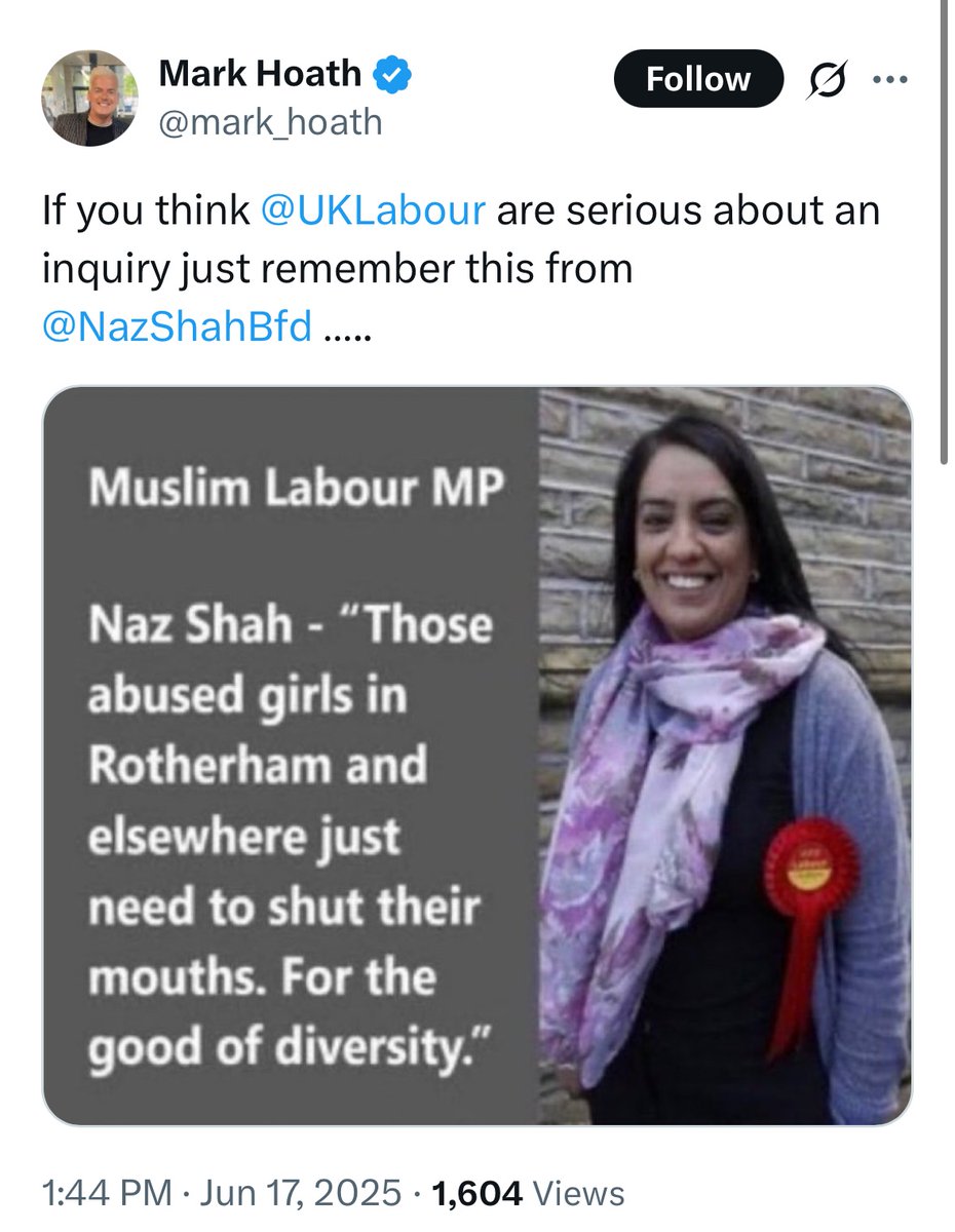 Reform Party UK Exposed 🇬🇧 (@reformexposed) on Twitter photo Reform UK’s Chair for Sutton Coldfield Mark Hoath (<a href="/mark_hoath/">Mark Hoath</a>) posting misinformation.
She didn’t say this. Reform UK’s Chair for Sutton Coldfield Mark Hoath (<a href="/mark_hoath/">Mark Hoath</a>) posting misinformation.
She didn’t say this.