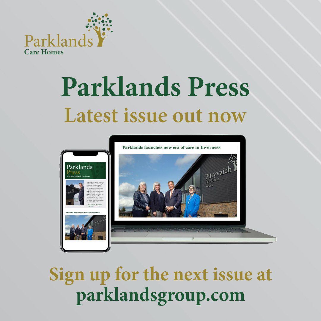 Parklands Care Homes (@parklandscares) on Twitter photo Parklands has launched a new era of care in Inverness with the opening of Pittyvaich Care Home. Local MP Angus MacDonald called it “a rare and wonderful occasion” for the region.
Read more in this special edition of Parklands Press ⬇️
tinyurl.com/Parklands-Pres… Parklands has launched a new era of care in Inverness with the opening of Pittyvaich Care Home. Local MP Angus MacDonald called it “a rare and wonderful occasion” for the region.
Read more in this special edition of Parklands Press ⬇️
tinyurl.com/Parklands-Pres…