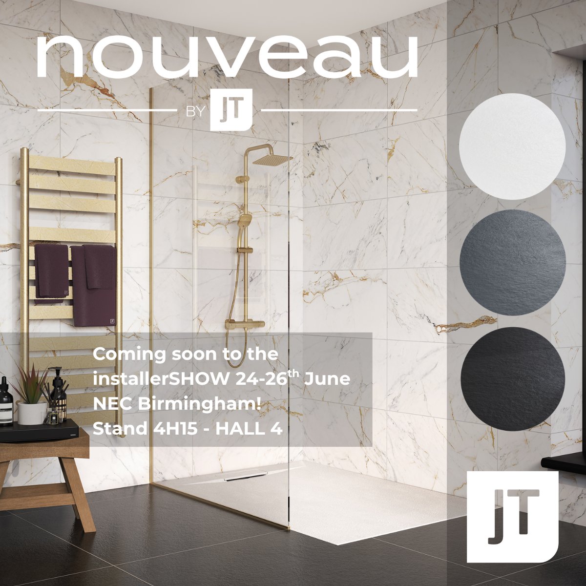 Visit us at the InstallerSHOW 2025 STAND 4H15 in HALL 4. We will be unveiling NEW products and there will be product demos, refreshments and give aways for you to enjoy. 😉Get your free ticket now! installershow.com 
#JT #showertraymanufacturer #installers #bathroomdesign