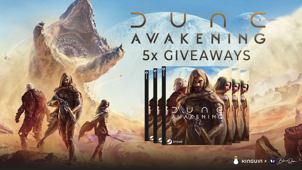 Simon Blue (Official 4K Twitch Testing) (@blueandqueenie) on Twitter photo 🔥 5x Dune: Awakening Game #Giveaways 🔥
Dune Awakening is proving to be this years top game and we're teaming up with <a href="/KinguinNet/">Kinguin.net 🎮</a> in giving away 5 game copies of this awesome massively multiplayer game!
📣 Enter at blueandqueenie.com/giveaways #ad 🔥 5x Dune: Awakening Game #Giveaways 🔥
Dune Awakening is proving to be this years top game and we're teaming up with <a href="/KinguinNet/">Kinguin.net 🎮</a> in giving away 5 game copies of this awesome massively multiplayer game!
📣 Enter at blueandqueenie.com/giveaways #ad