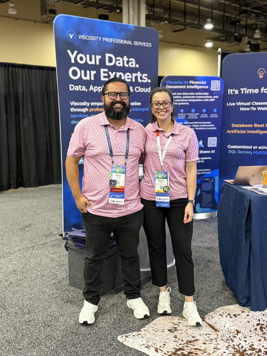 markuspg's tweet image. We’re having an amazing time at #Kscope25! 🎉@kristhalmeng from @region10esc just wrapped up her presentation and absolutely crushed it 💪 I’m here repping @viscosityna — if you spot us in our matching shirts, come say hi 👋

#OracleAPEX #Kscope25 #TechFam #DataExperts
