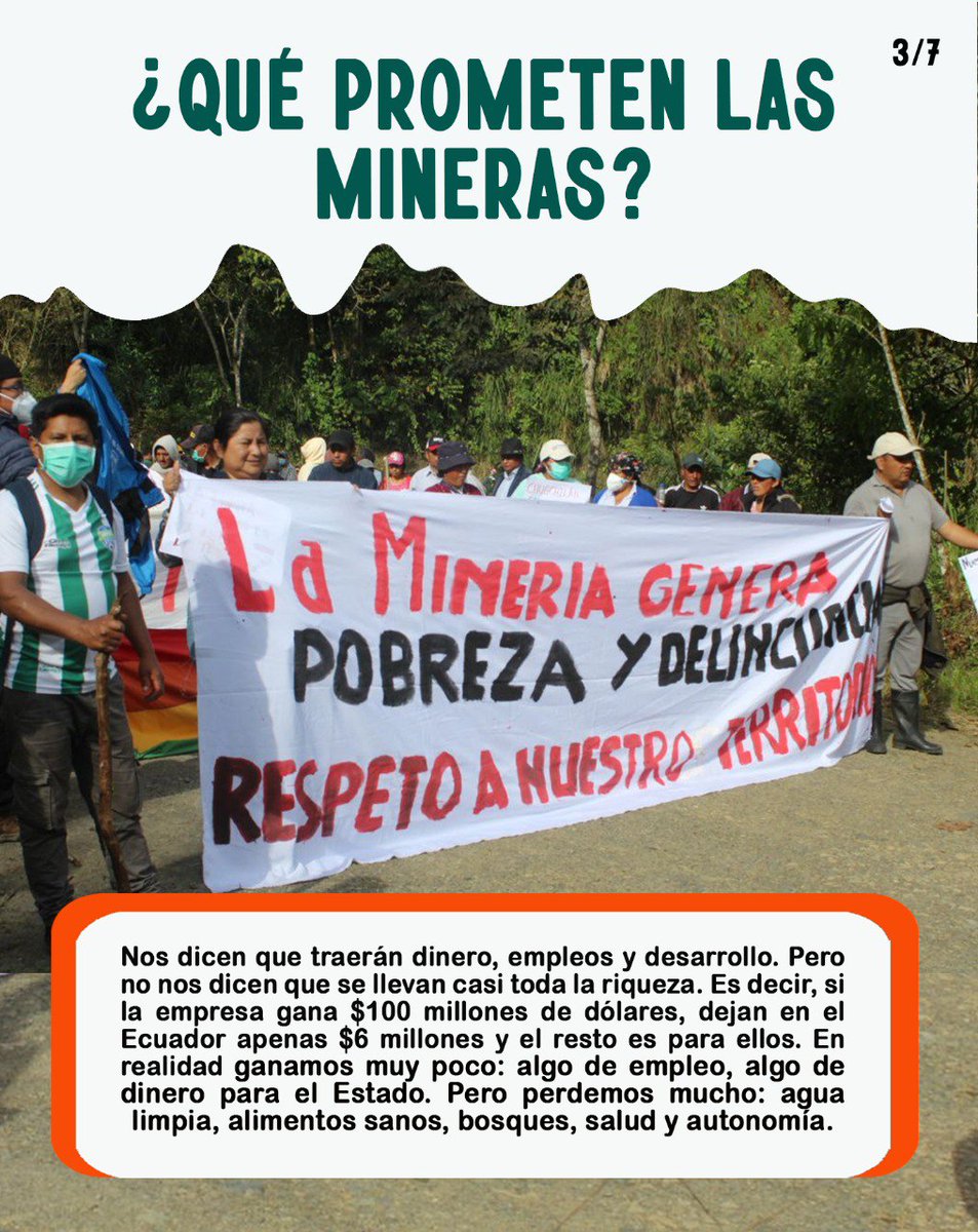 💀 #MineríaSinMáscaras
¿Qué es la megaminería y qué significa su implementación en el Ecuador, un país megadiverso? 🥺