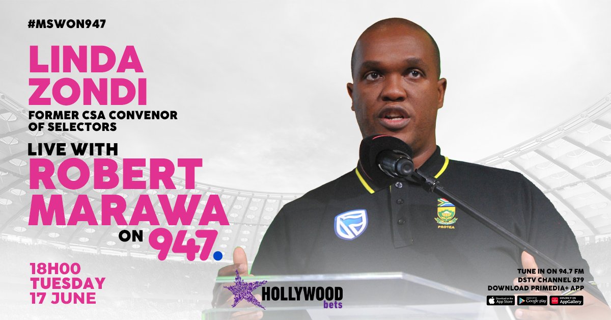 Marawa Sports Worldwide (@marawasportshow) on Twitter photo On-air now: Linda Zondi-Former CSA convenor of selectors live with <a href="/robertmarawa/">robertmarawa</a> on <a href="/947/">947</a> <a href="/VumaFM/">Vuma FM</a> <a href="/RISEfm943/">RISE fm</a> <a href="/SowetanLIVE/">Sowetan LIVE</a> On-air now: Linda Zondi-Former CSA convenor of selectors live with <a href="/robertmarawa/">robertmarawa</a> on <a href="/947/">947</a> <a href="/VumaFM/">Vuma FM</a> <a href="/RISEfm943/">RISE fm</a> <a href="/SowetanLIVE/">Sowetan LIVE</a>