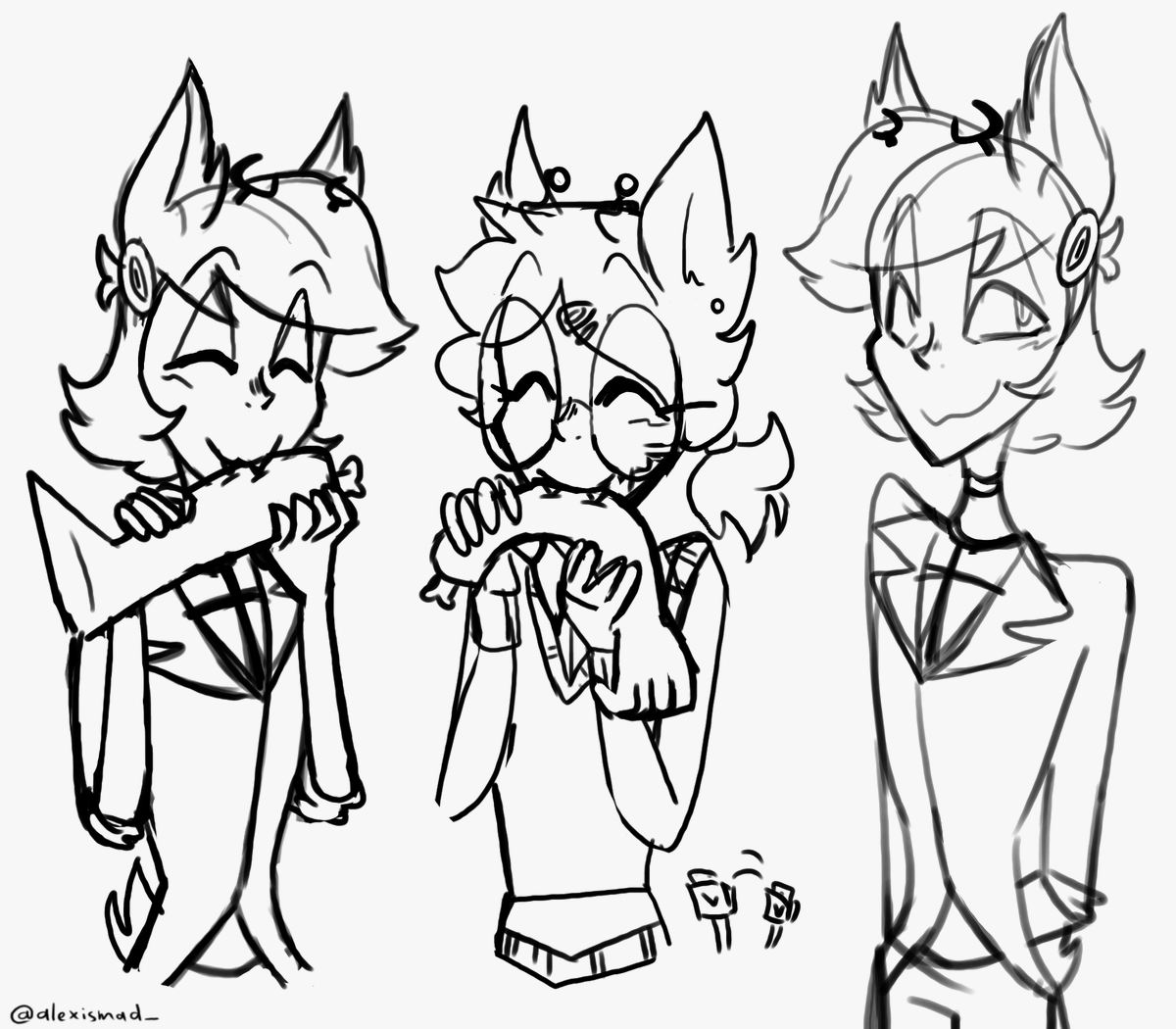 alexismad_'s tweet photo. some stuff ive scribbled that are too insignificant to post on their own sooo theyre a doodle dump with no explanation now
#radiostaticfankid #radiostatic #hazbinhotellou https://t.co/0qsi5fd8uk