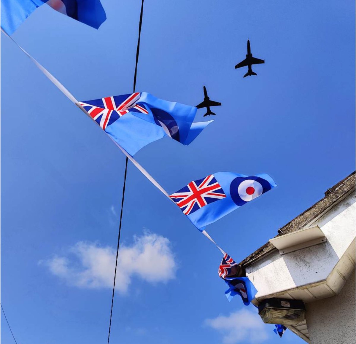 Delighted to join a fitting flypast celebration to celebrate veteran John Martin's 103rd birthday. In 1944 John, a wireless radio operator, was made a prisoner of war after escaping a burning aircraft 20,000 feet above Berlin. Wonderful to hear Johns' story and wartime memoir.
