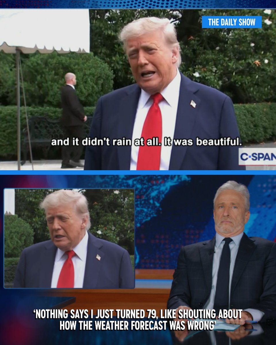 Make weather great again! 🎂☀️
#TheDailyShow #Trump #JonStewart