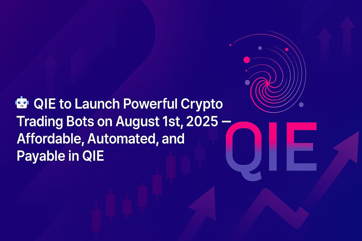 Crypto trading is about to get smarter.😃

On August 1st, the QIE ecosystem launches automated trading bots for Binance, Bybit &amp; MEXC — built for ALL traders.

AI, arbitrage, grid &amp; more.
Pay with $QIE or stake to unlock.

🔗 Dive into the full article: medium.com/@QIEecosystem/…