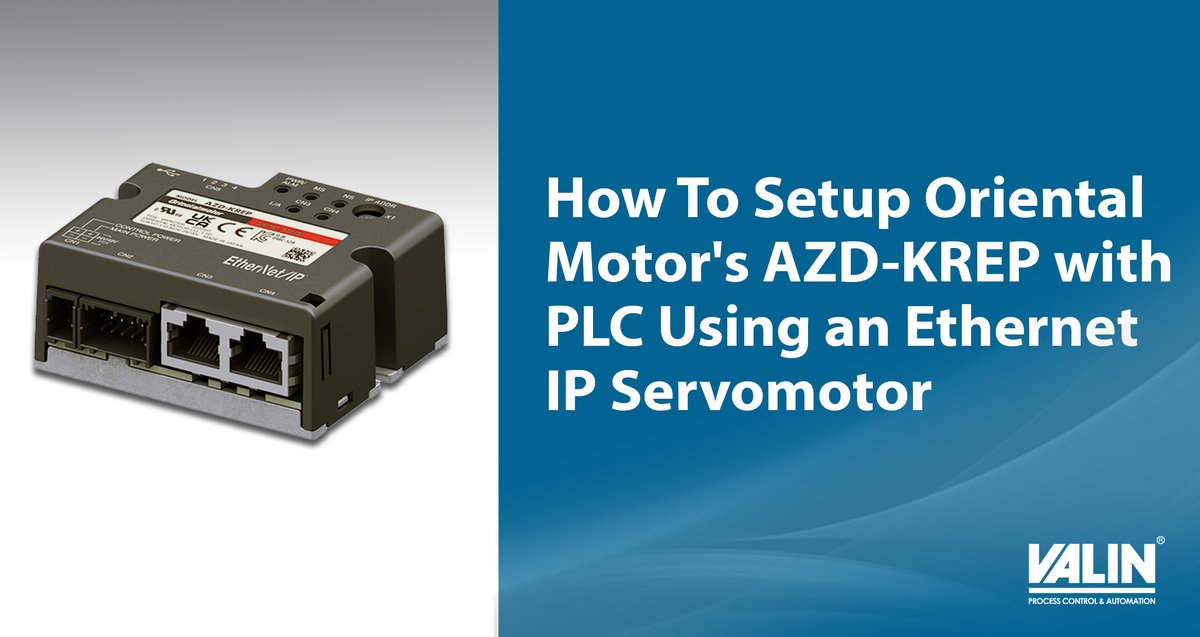 ValinCorp's tweet image. 🎥 New How-To Video!

Learn how to set up Oriental Motor’s AZD-KREP w/ EtherNet/IP + PLC.

Valin’s Tom Trinh makes it simple—watch now:

 👉 okt.to/B5RlW8

#MotionControl #IndustrialAutomation #EtherNetIP #PLC #Servomotor #EngineeringTips 

@OrientalMotor