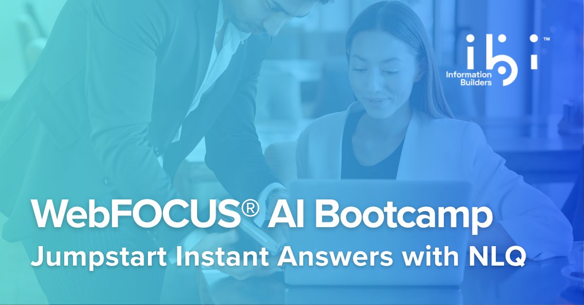 infobldrs's tweet image. Stop waiting for answers! The WebFOCUS AI Bootcamp jumpstarts your data exploration with Natural Language Query. Ask, and you shall receive.✨bit.ly/4ko52mP
#WebFOCUS #AIBootcamp #AI