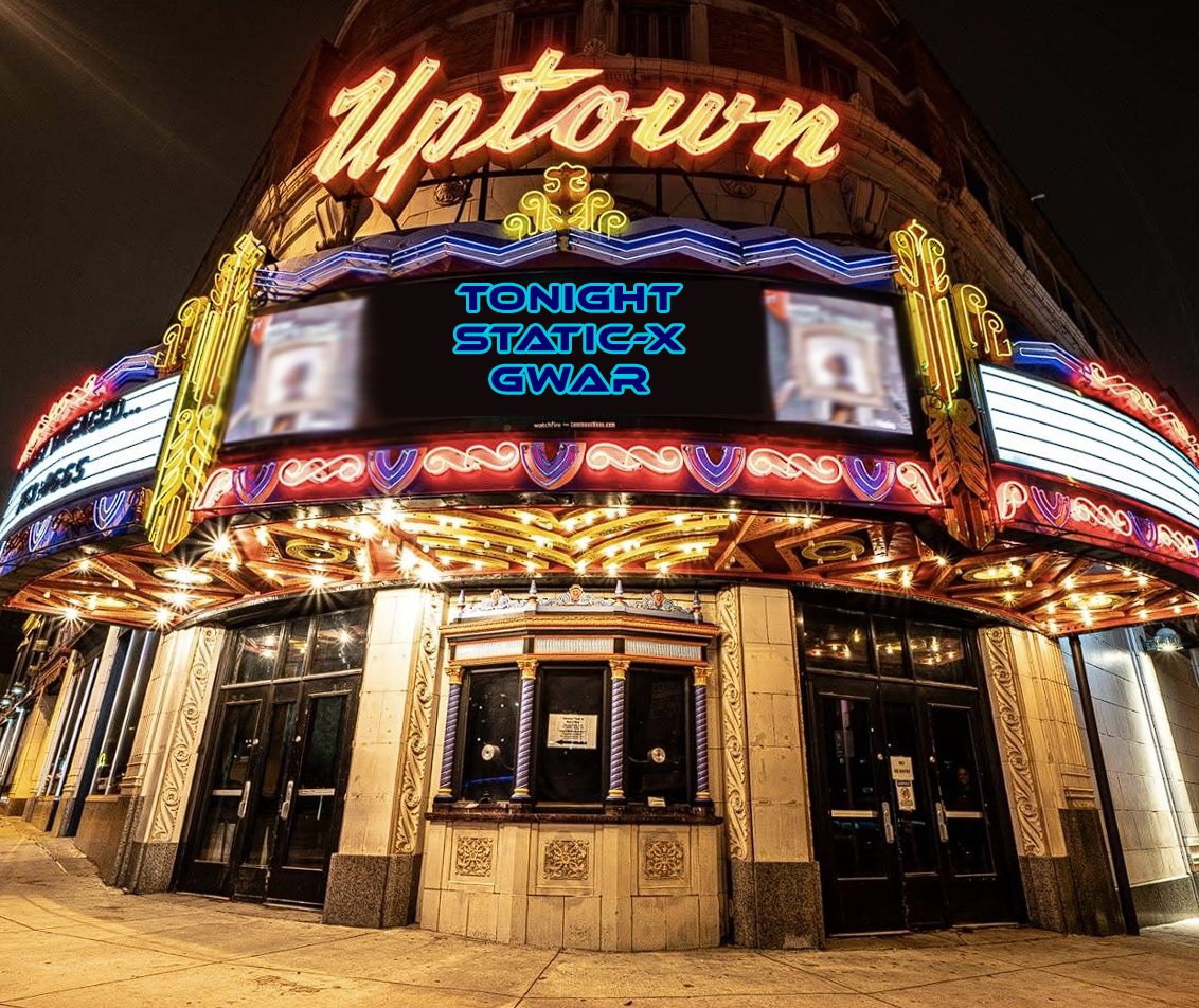 OfficialStaticX's tweet image. **IMPORTAINT UPDATE FOR TONIGHT'S SHOW IN KANSAS CITY MO**
Due to pending inclement weather, this show is being moved to the Uptown Theater. All previously purchased tickets will be honored. Doors will now be 5pm / show at 6pm. Tickets available at Etix.com