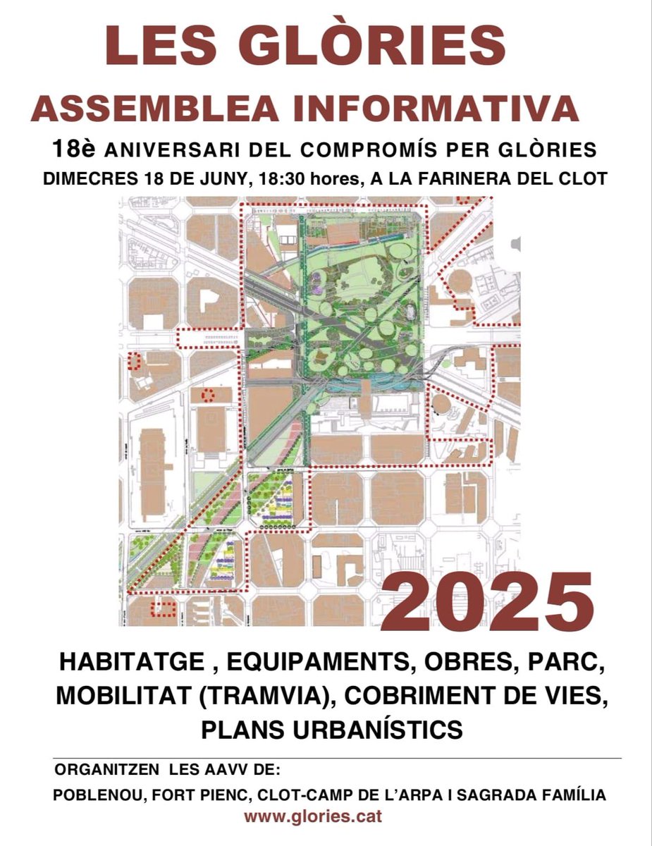 Assemblea informativa sobre el compromís de Glòries. No us la perdeu! avvclotcampdelarpa.cat/index.php/2025…