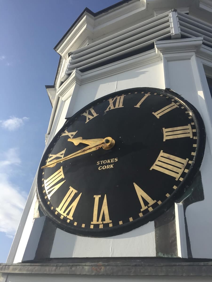 Restore Clock Tower (@clocktowercobh) on Twitter photo Not a million miles away, this clock is maintained by Stokes of Cork. Can you guess where?
All public clocks should look this good.
How about it <a href="/Corkcoco/">Cork County Council</a> and <a href="/PortofCork/">Port of Cork</a>?
#RestoreClockTower
#PublicClocks #LocalHeritage
Photo credit: N/A. Not a million miles away, this clock is maintained by Stokes of Cork. Can you guess where?
All public clocks should look this good.
How about it <a href="/Corkcoco/">Cork County Council</a> and <a href="/PortofCork/">Port of Cork</a>?
#RestoreClockTower
#PublicClocks #LocalHeritage
Photo credit: N/A.
