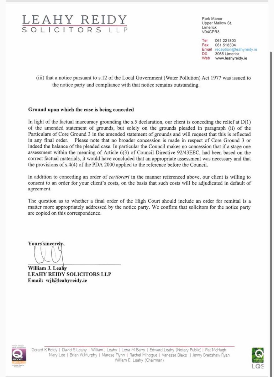 The press release from Dundrum Heritage and the correspondence from the legal representative for Tipp Co Co. This is a huge step forward in the quest to get DDH back as a thriving hotel and the centre of the community of West Tipperary. Well done to all. 👏👏👏