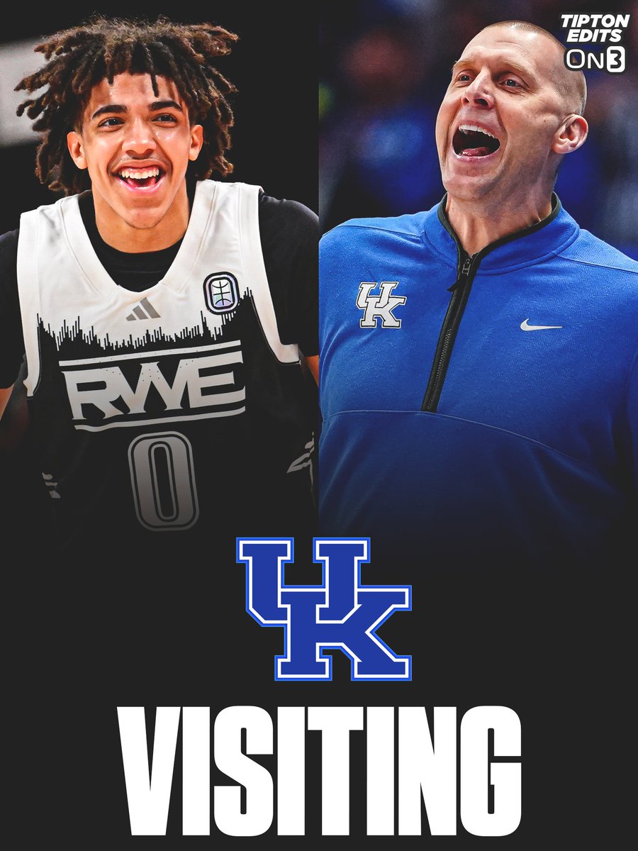 JoeTipton's tweet image. 2026 Top-20 overall recruit Tay Kinney, one of the top point guards in the country, has scheduled an official visit to Kentucky for next week, source told @On3Recruits.

The 6-2 guard is a Newport, Kentucky native.

Story (On3+): on3.com/news/top-20-re…