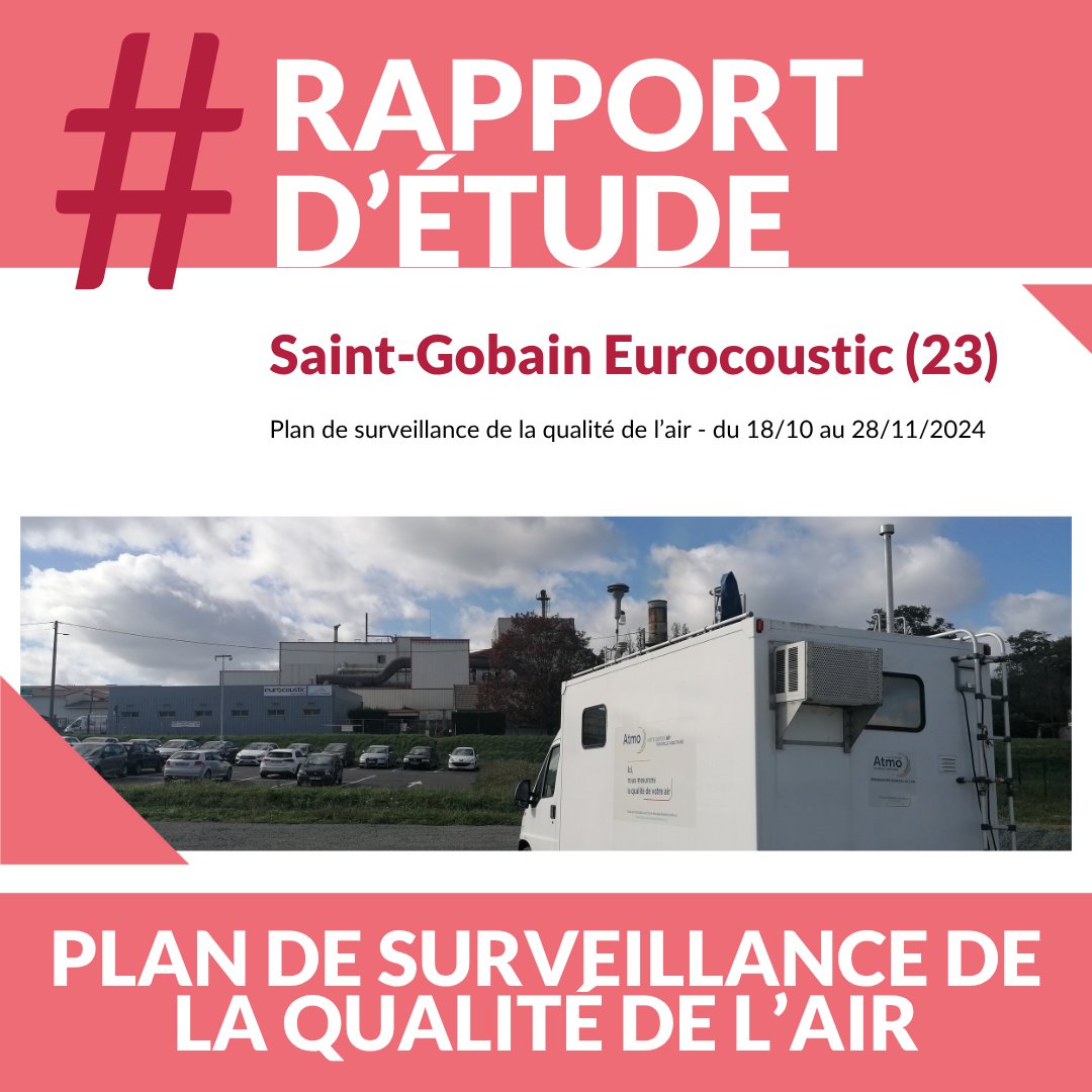 🔍Qualité de l’air autour de l’usine Eurocoustic (Creuse) : 
✅Aucun dépassement des seuils réglementaires pour les métaux, NO₂, SO₂, H₂S ou particules  
📍urls.fr/Ro27Pu