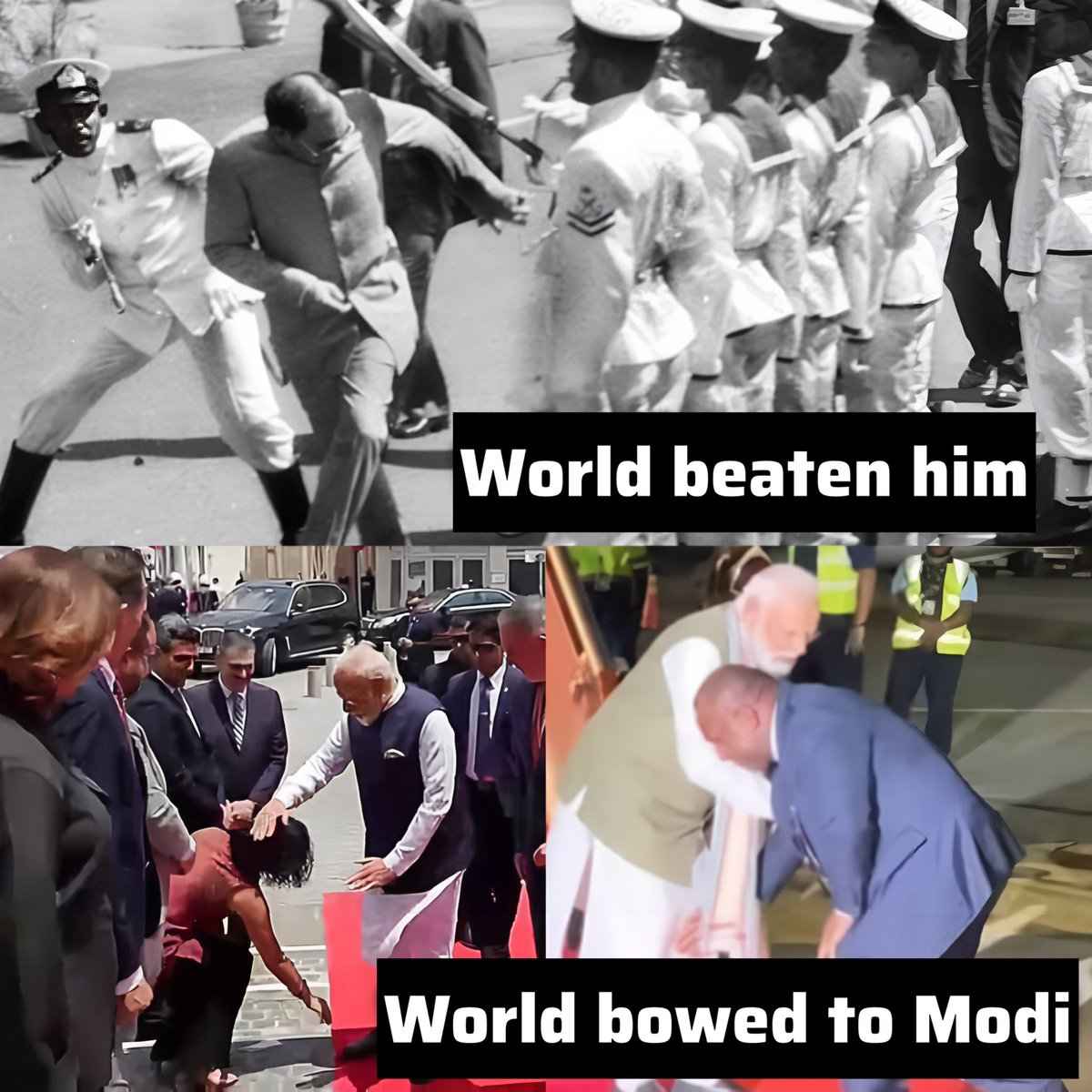 ShaileshTewarie's tweet image. #ModiAtG7 #G7Summit  Congressi this is welcome of your Pvt Ltd company director Italian  Cross Breed @RahulGandhi  father ,when he was @PMOIndia , Although as a PM of country we never support such treatment but to reply your Jihadi Conspiracy world should know what was Country…