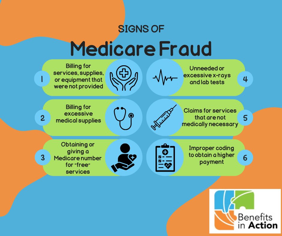Do you know the 6 signs of Medicare fraud? Here are a few to look out for, such as getting billed for supplies that you don’t need or undergoing testing for invalid reasons. Need to report Medicare fraud or a scam? Call 720-221-8354.
#medicarefraud #medicaretips #benefitsinaction