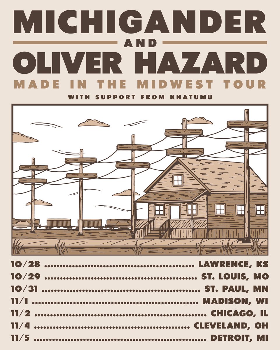 OLIVER HAZARD (@olihazard) on Twitter photo SUPPORT ADDED: Couldnāt be happier to have Khatumu hopping on this Midwest run with us and our pals <a href="/michiganderband/">Michigander</a>. Itās gonna be a time. Tickets at olihazard.com/tour SUPPORT ADDED: Couldnāt be happier to have Khatumu hopping on this Midwest run with us and our pals <a href="/michiganderband/">Michigander</a>. Itās gonna be a time. Tickets at olihazard.com/tour
