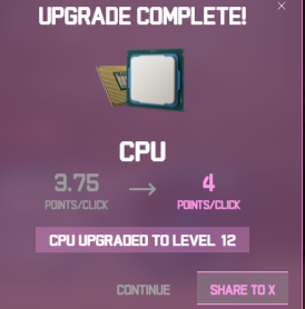 I just upgraded by CPU to level 12 in Stage 2 by 

<a href="/SuccinctLabs/">Succinct</a>! #ProveWithUs