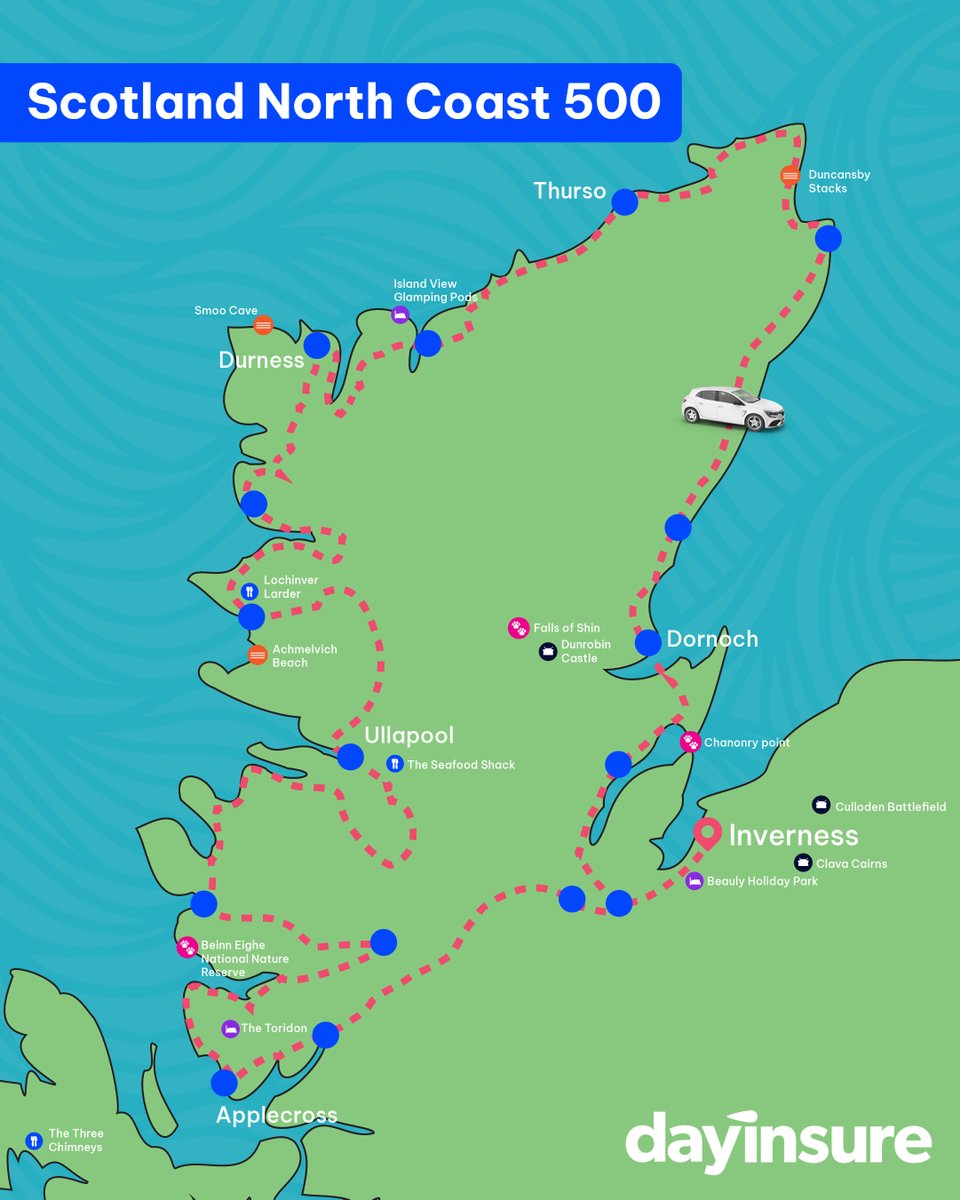 Planning your North Coast 500 road trip? 🚙✨

We’ve got you 👉🏼 check our latest blog for our complete guide, including:
📍 where to stay
🍴where to eat
🗺️ interactive route map
💡 top NC500 driving tips
❓FAQs and must-knows
📲 bit.ly/3r2DaKO