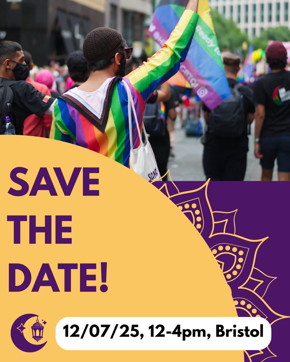 #SaveTheDate 📅🫡

Hidayah is coming to #BristolPride in July! Join us for food, games and celebration to kick off your Pride weekend🤩 

🎟️Tickets start from £10, all details and the sign-up link can be found here⬇️

outsavvy.com/event/27632/qu…