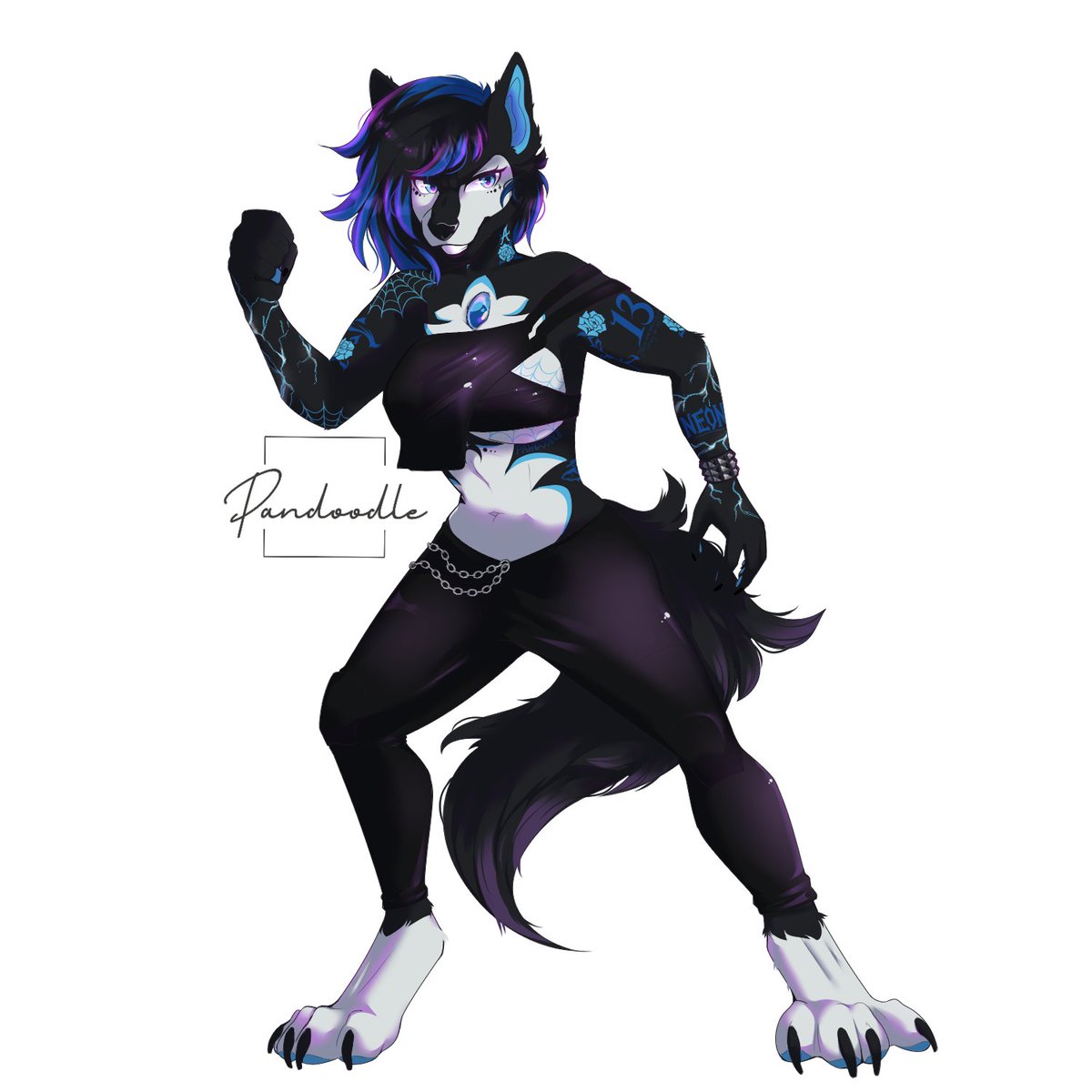 pandoodle_arts's tweet image. Another commission for my friend, Amish! Slowly getting addicted to drawing their fursona 😩