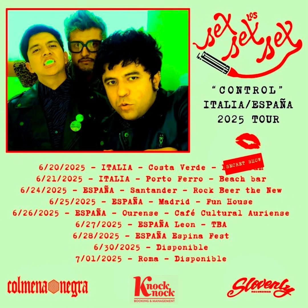 Los SEX SEX SEX están volando a Europa ahora mismo para su primera gira. Nos vemos dentro de poco! @rockbeer_thenew @funhousemusicbar @cafeculturalauriense @espinafest