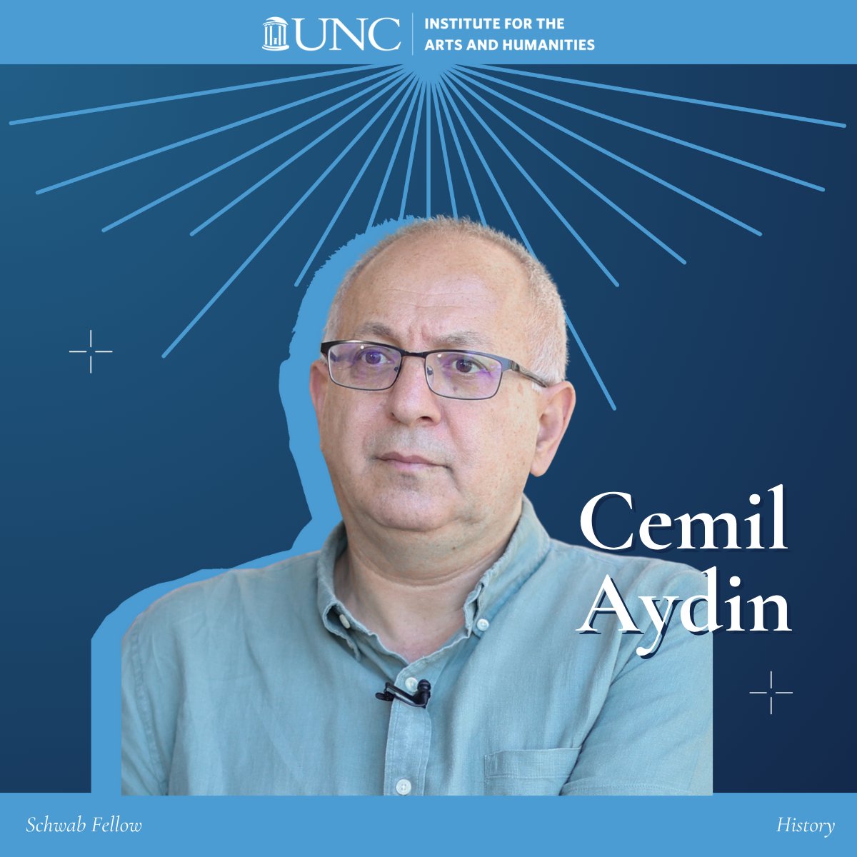 Cemil Aydin (FFP '14) returns as a Schwab Fellow next spring. The professor of international/global history has previously written on history and politics in Asia and the Muslim World. His fellowship at the IAH will build upon his scholarship in global history. @UNCHistory