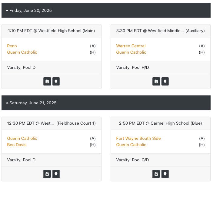 Weekend Schedule for the Charlie Hughes Shootout below: