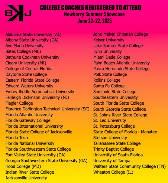 IT’S CAMP &amp; TOURNAMENT WEEK! 🥳 Check out backwardskjax.com/june2025 - Tournament central! 🥎 All the info you’ll need to make it an amazing week! 💃🏽

👀 Check out the 60+ COLLEGES who will be there this weekend! 💪🏽 #GETRECRUITED