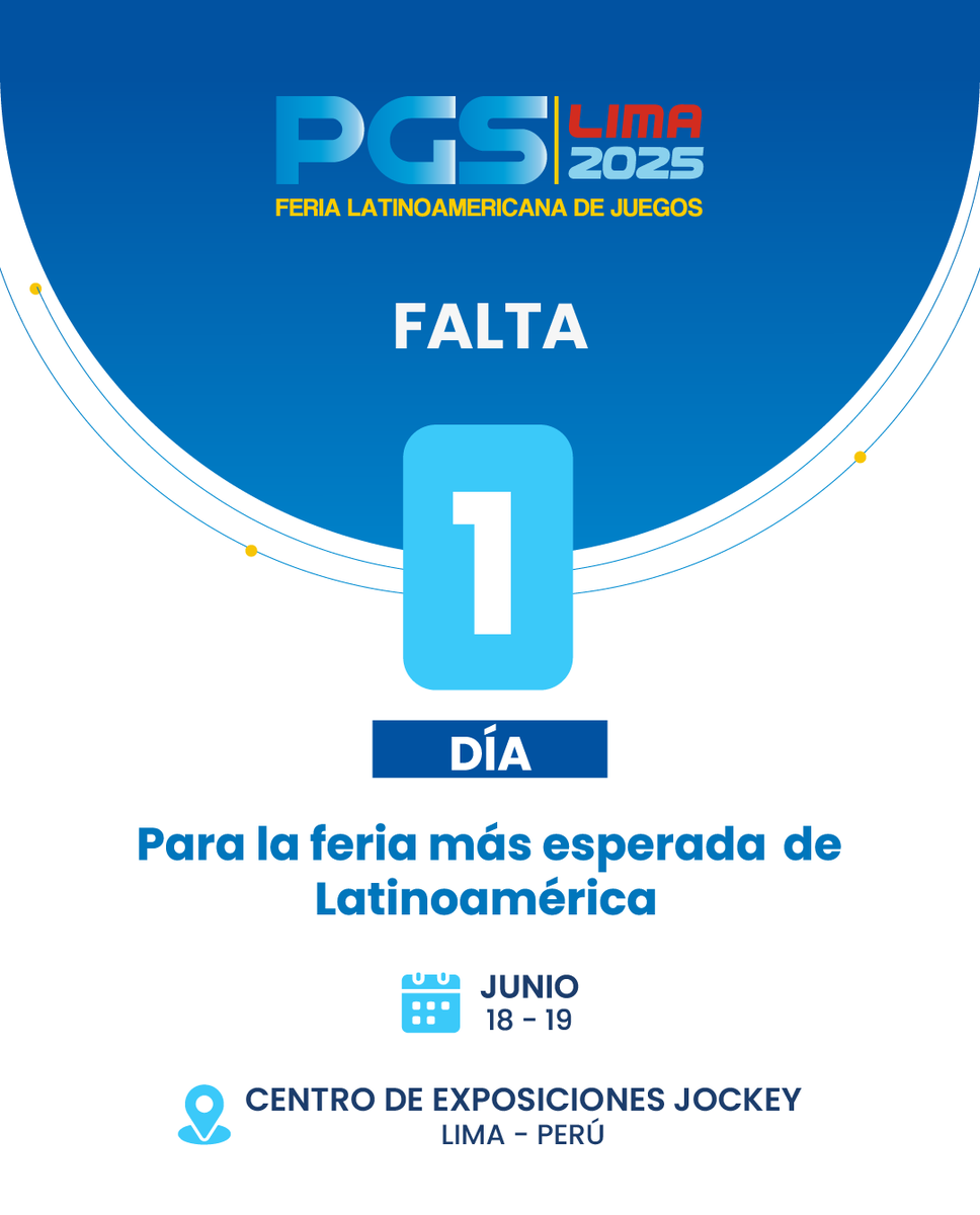 PGamingShow's tweet photo. ¡Estamos a un paso de vivir algo único!

Faltan solo 5 días para vivir PGS 2025, la feria más importante del gaming en Latinoamérica.

Regístrate aquí: https://t.co/LFwMrz8Y5i
No te pierdas este evento clave para la industria del iGaming.

#PGS2025 #iGaming #Latam #Lima https://t.co/G7ovg2vCcv
