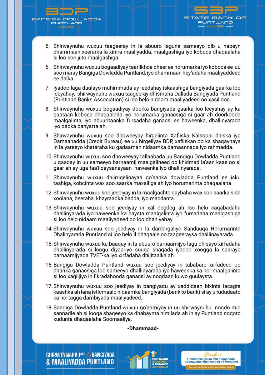 State Bank of Puntland tweet media