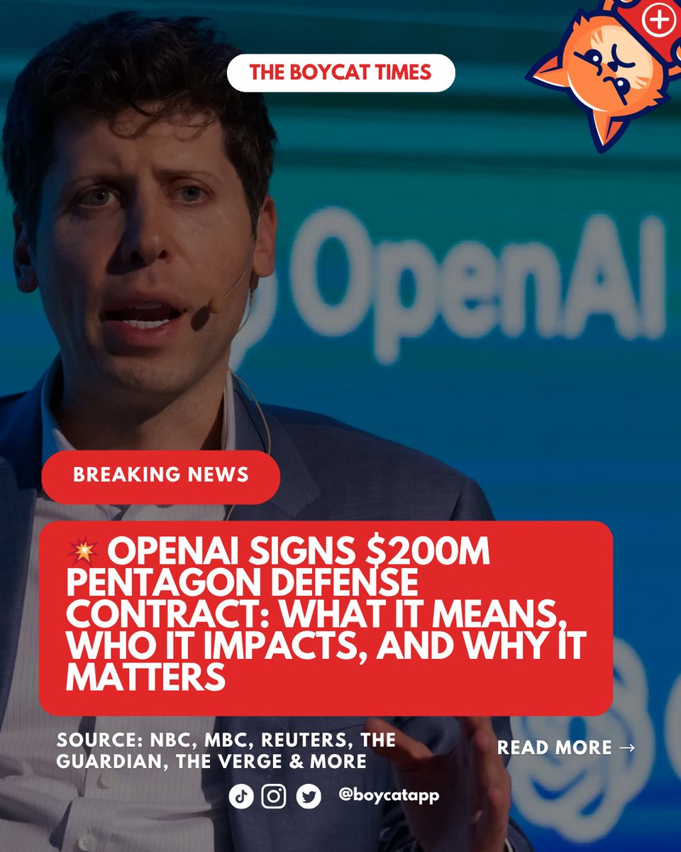 OpenAI Signs $200M Pentagon Defense Contract: What It Means, Who It Impacts, and Why It Matters

OpenAI has quietly dropped its ban on warfare tech, opening a door to deeply concerning implications...

Read the story below