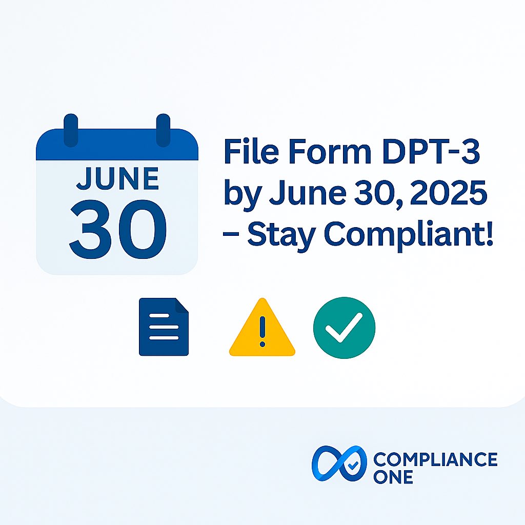 atComplianceONE's tweet image. 🧵 “Ignore this and your company could face ₹10 CRORE fines — and directors risking jail.” #DPT3 #ComplianceAlert
#FormDPT3 #MCACompliance #ROC #CompanyLaw #StartupIndia #CharteredAccountant #LegalAlert #Regulatory #FinanceIndia