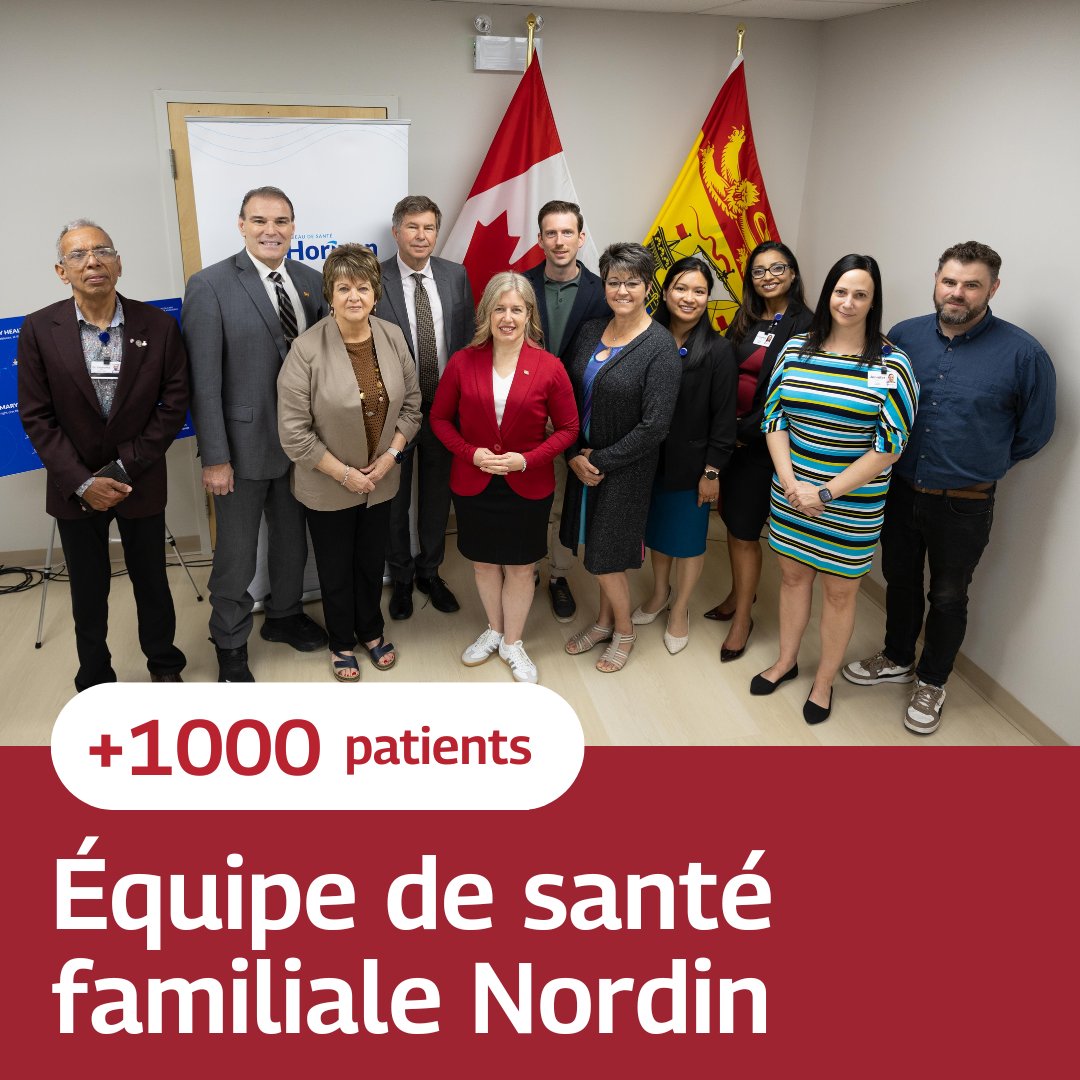 Deux médecins de famille de Miramichi unissent leurs forces pour créer l'Équipe de santé familiale Nordin ! Ensemble, ils desservent 3 000 gens de Miramichi et prévoient prendre en charge 1 000 autres patients au cours des deux prochaines années.

Pour en savoir plus 👉🏻