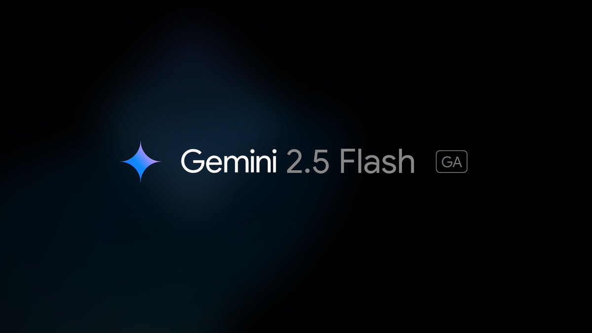 googleaidevs's tweet image. Gemini 2.5 Flash is now also GA. This efficient model, introduced at #GoogleIO, is ready for developers to scale and build production-ready applications. 2.5 Flash brings speed and reliability to demanding workloads.