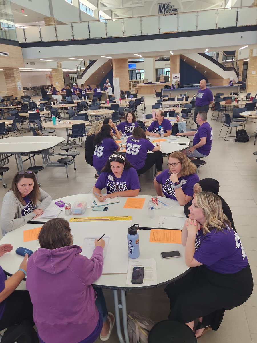 That <a href="/RHSProsper/">Richland High School</a> squad was back at it today.  Besides the flow of competitive juices, the goal for the morning centered around crafting a vision statement.  We certainly appreciate the community survey responses that helped drive these discussions.  #wearerichland 👏👏🗣