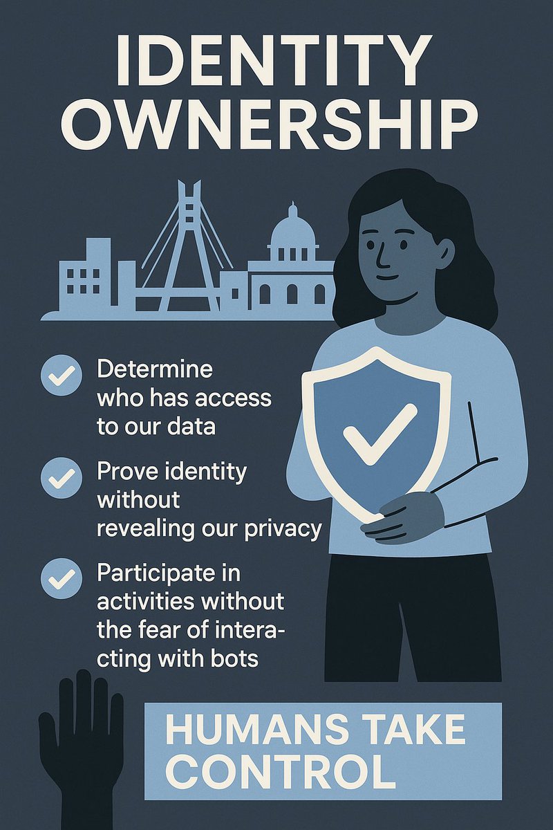 What does Identity Ownership mean to you?

Identity Ownership to me, means having control over your data and presence.

Humanity’s Approach offers an opportunity where we can verify our identities without revealing our privacy.

Using this creates trust for everyone and creates a