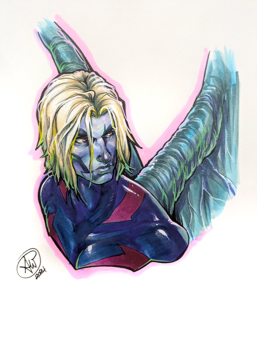 ComfortAndAdam's tweet image. #archangel from the #xmen - we can only imagine we'll be getting him in #xmen97

#commissionsopen for @DragonCon 2025

#art #xmenfanart #warrenworthington #copicmarkers #copic