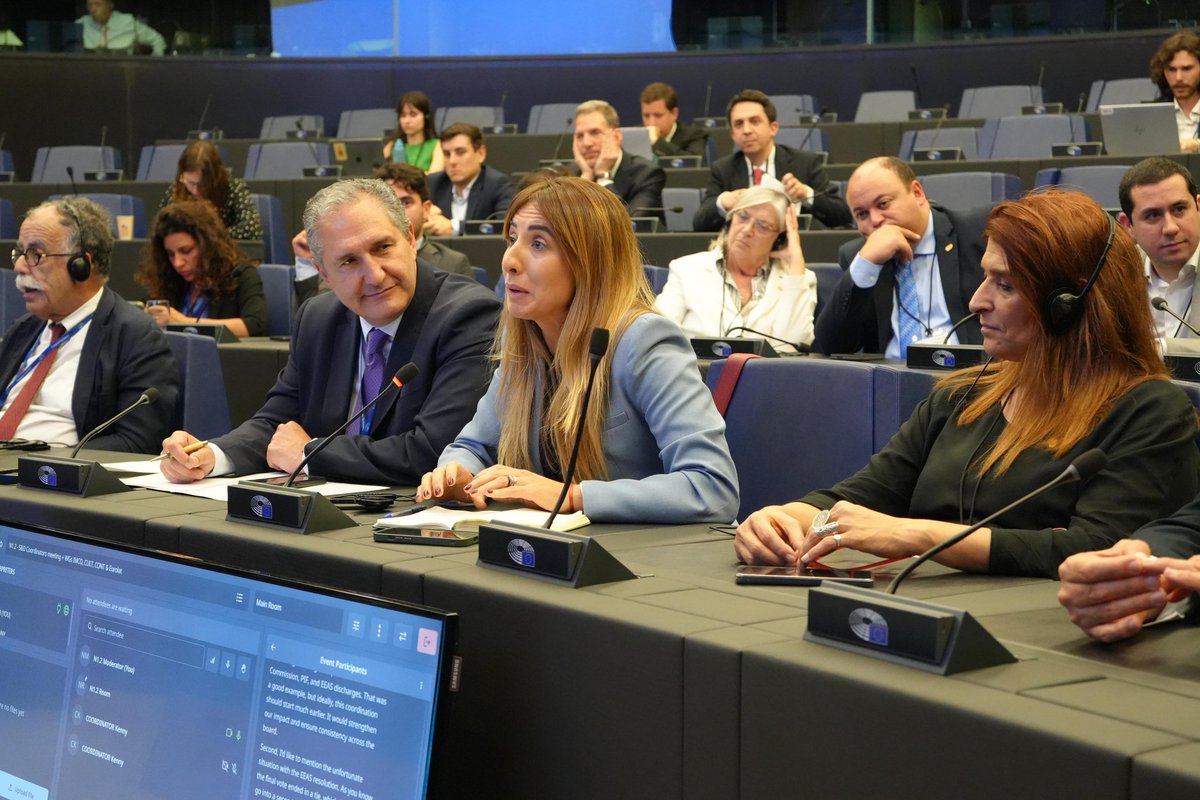 #AcuerdoMercosurUE 🇪🇺 Diputados del Grupo Político <a href="/TheProgressives/">S&D Group</a> del Parlamento Europeo dialogan con la Delegación de Parlamentarios del #MERCOSUR, sobre los desafíos del multilateralismo y el impacto del Acuerdo en las relaciones interregionales.