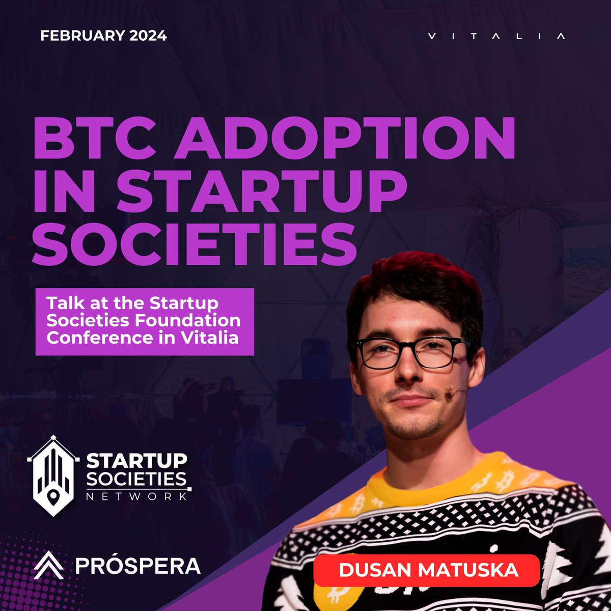 StartSocieties's tweet image. Dusan Matuska explores the intersection of Bitcoin and startup societies. Highlighting real challenges and opportunities of adopting BTC in emerging communities.
📺 Watch: buff.ly/oO288tm
#Bitcoin #BTC #Crypto #Web3 #StartupSociety #Decentralization #CryptoCommunity